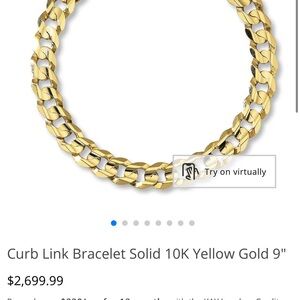 10K Yellow Gold Curb Link Bracelet